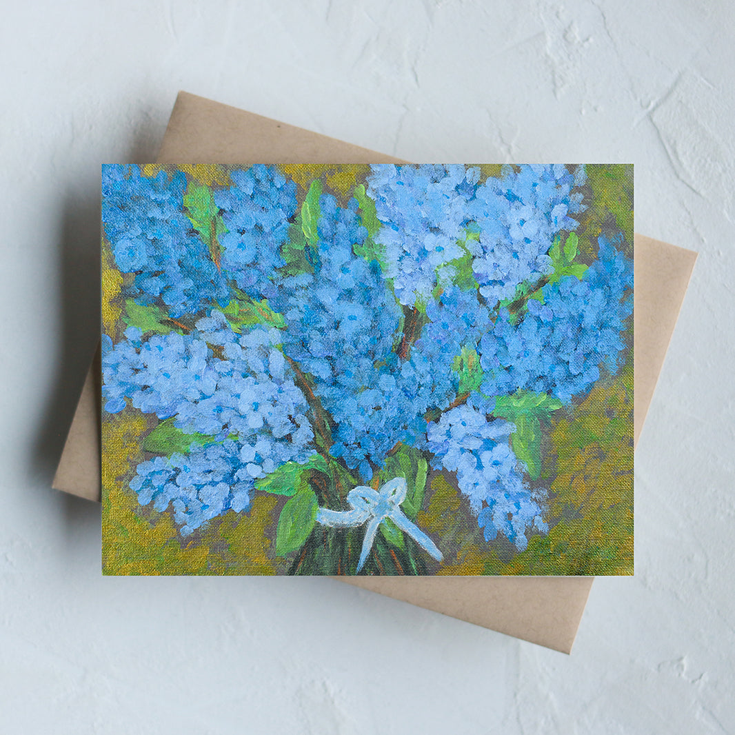 Greeting Card-Blue Hydrangea