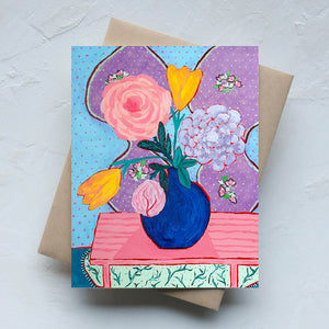 Greeting Card-Cobalt Blue Vase
