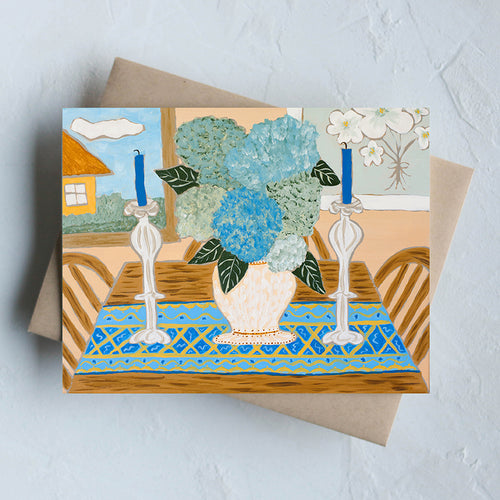 Greeting Card-Hydrangea Bouquet