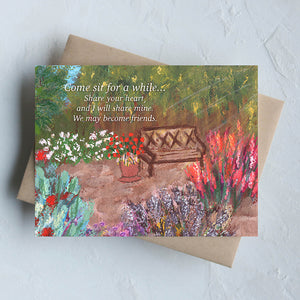 Greeting Card-Temperance | Come Sit